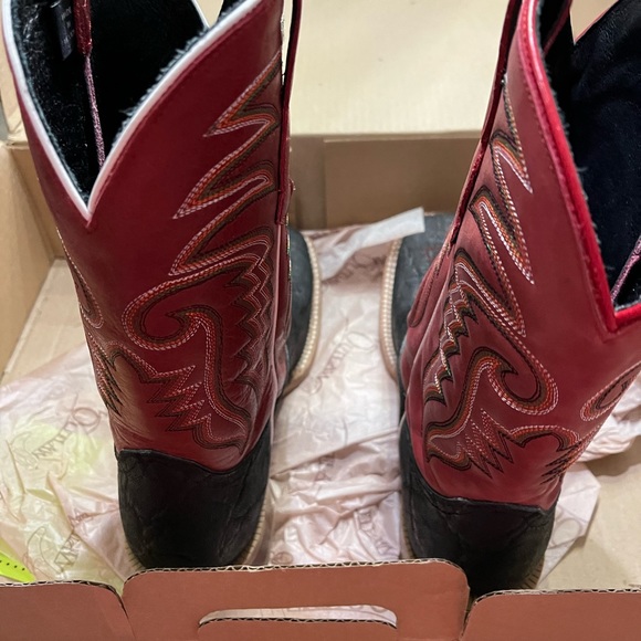 Outlaw Mens 11” Blake elephant print Boston red boots size 9D. - Picture 5 of 7